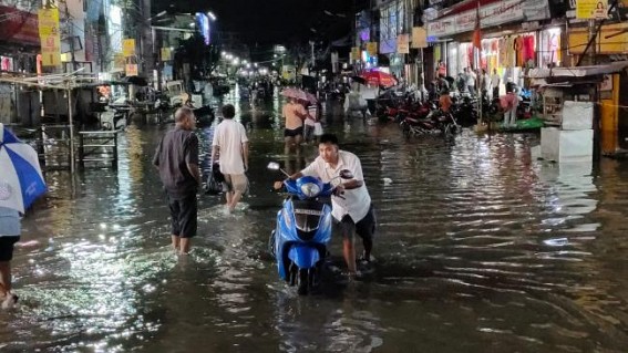 Agartala City suffered heavily due to Water Logging 